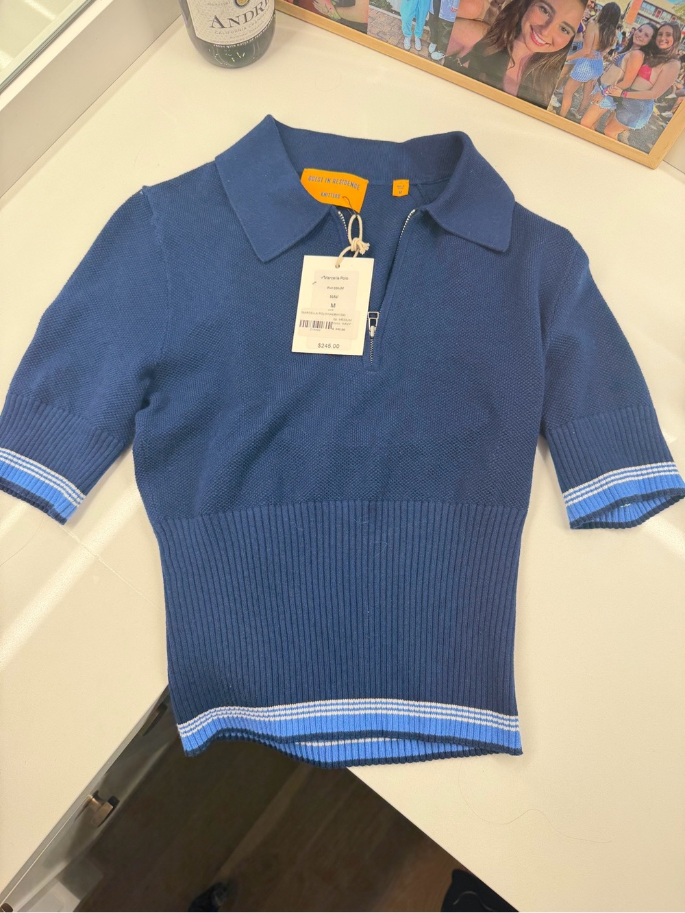 Guest in Residence quarter zip short sleeve
